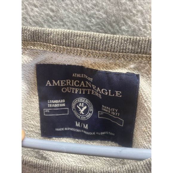 AMERICAN EAGLE Men Sz M Gray Pullover Sweater Crew Neck Long Sleeve SHIRT - Picture 2 of 5